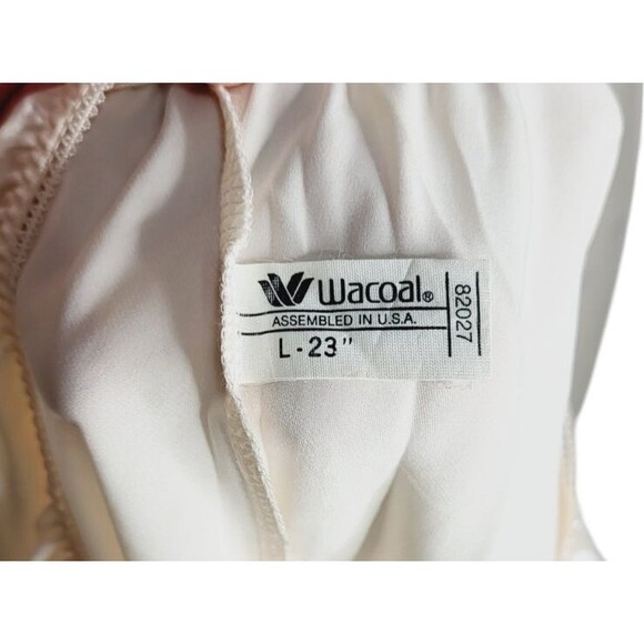 Vintage 60s Wacoal Blush Lace Half Skirt Slip Size Large - Picture 6 of 7